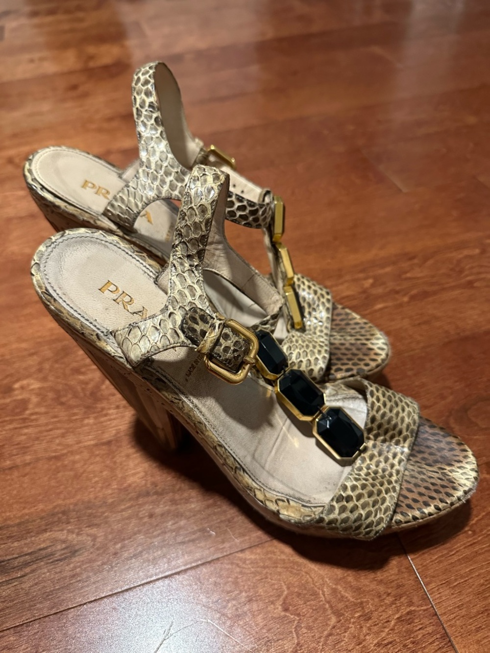 Prada Python Leather Heels size 38 - Picture 2 of 4